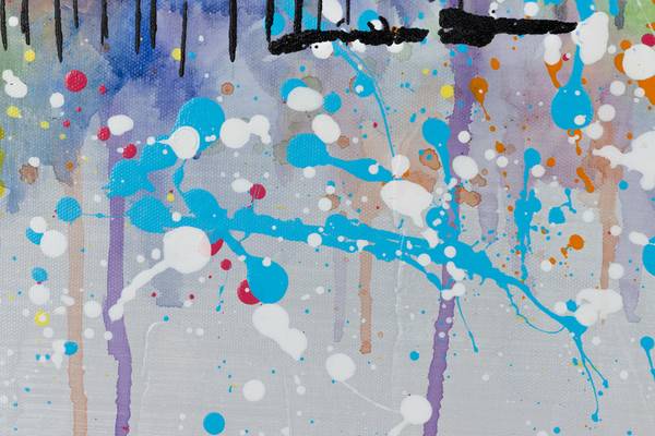 Tableau peint à la main Warsaw Urbain Coton - 120 x 60 x 4 cm