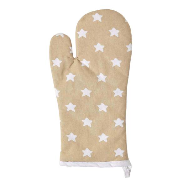 Ofenhandschuh Sterne Beige