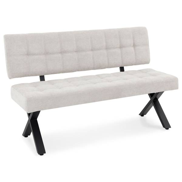 Esszimmerbank LAVICA Grau - Metall - 140 x 88 x 60 cm