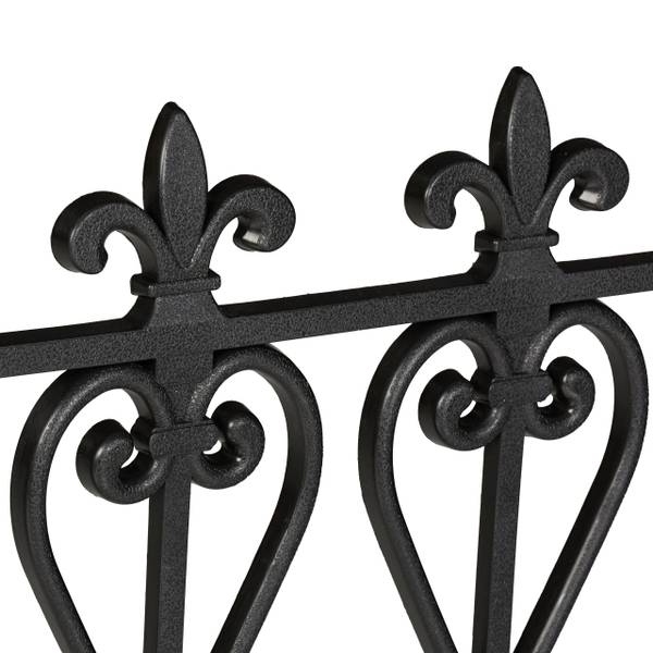 Lot de 6 bordures de jardin en plastique Noir - Polypropylène - 61 x 33 x 1 cm