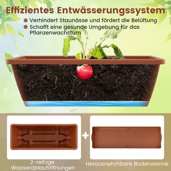 Hochbeet SF6594NZDE Metall - 74 x 132 x 57 cm