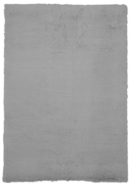 Webteppich FUZZY 1 Grau - Holzwerkstoff - 80 x 1 x 150 cm