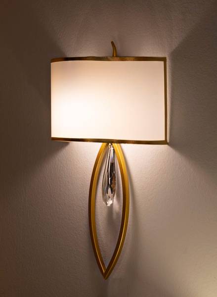 Wandleuchte Vienna Gold - Metall - 16 x 50 x 15 cm