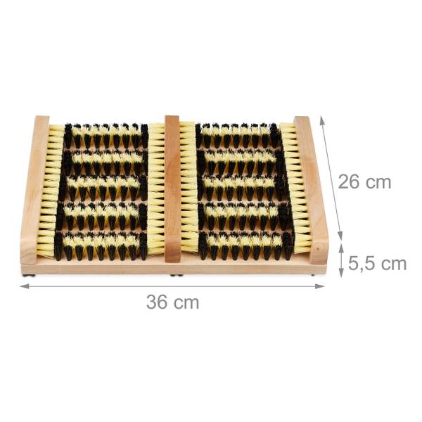 Schoenenveger buiten zwart - bruin - geel - plaatmateriaal op houtbasis - kunststof - 36 x 6 x 26 cm