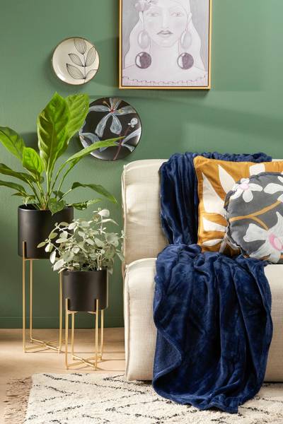 Plaid Mica donkerblauw