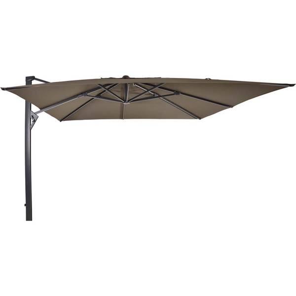 Sonnenschirm zum Aufklappen TAURUS Grau - Textil - 400 x 18 x 300 cm