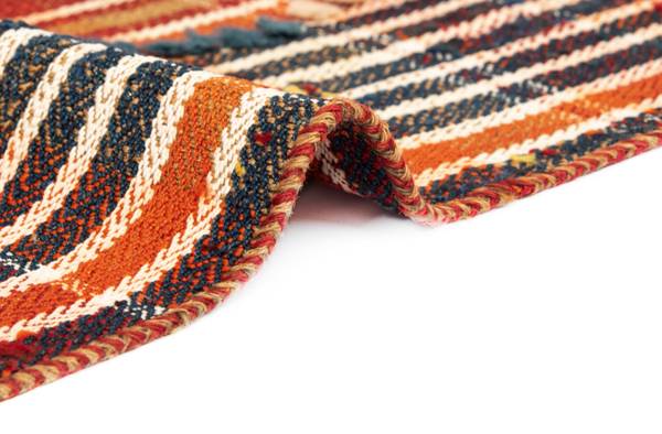 Tapis Jajim XIII Orange - Laine - 140 x 1 x 185 cm