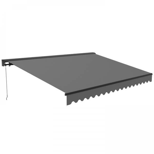 Markise Paimpol Grau - Metall - 1 x 1 x 300 cm