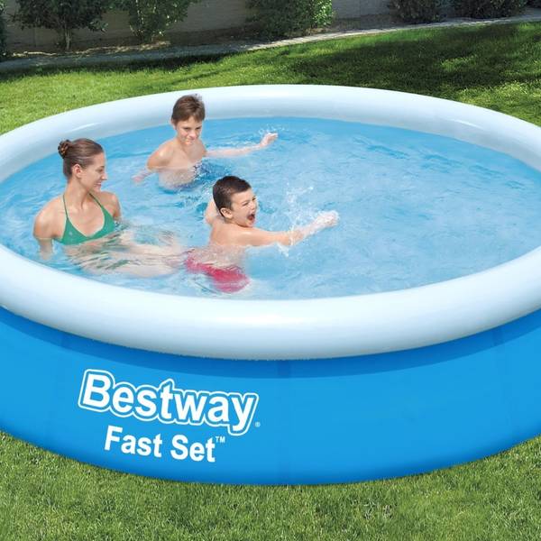 Schwimmbad-Set 5727346 (4-teilig) Blau - Kunststoff - 366 x 76 x 366 cm