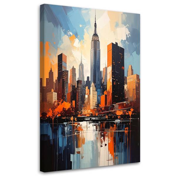 Wandbild Großstädte Polyester - 60 x 90 x 3 cm