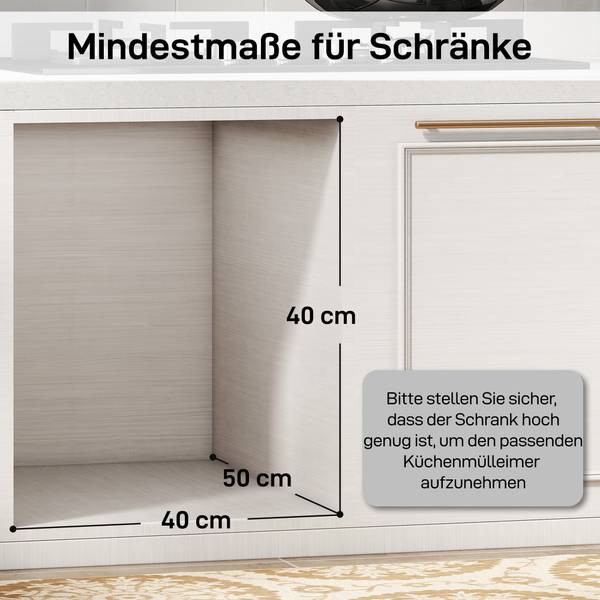 Abfallbehälter 851-075V01LG Grau - Kunststoff - 35 x 36 x 48 cm