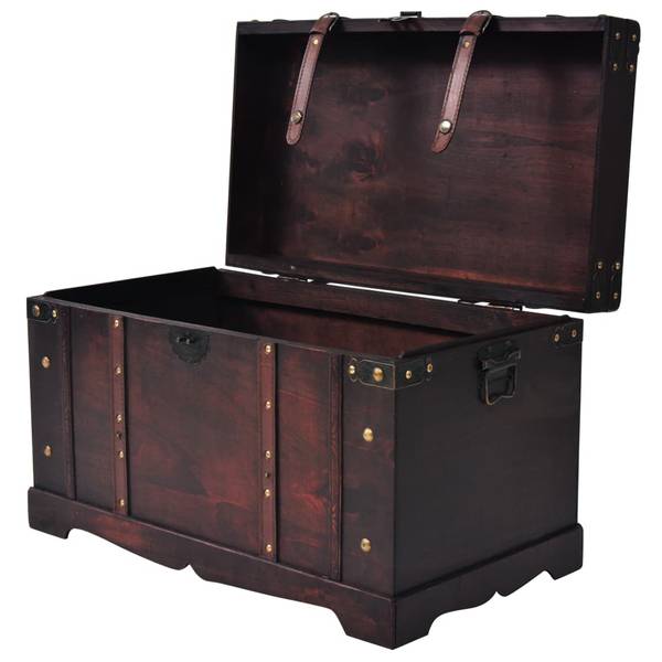 Truhe M656812 Braun - Massivholz - 66 x 38 x 40 cm