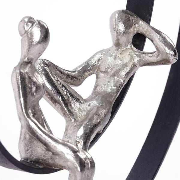 Skulptur Date Schwarz - Massivholz - 31 x 34 x 9 cm