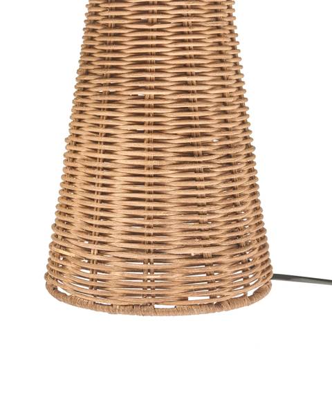 Tafellamp ALERO blauw - rotan - 31 x 35 x 31 cm