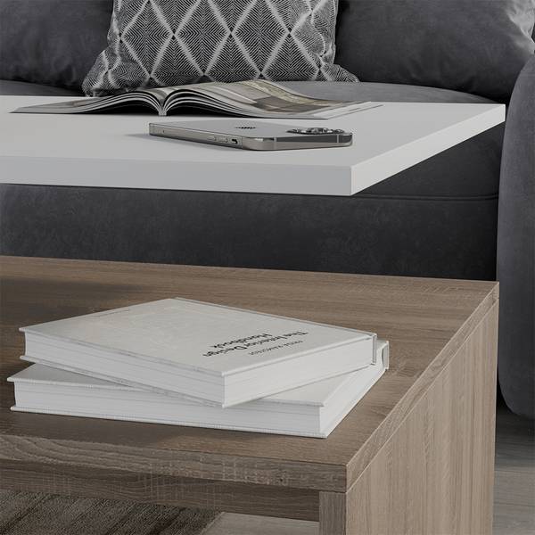 Couchtisch Amato 57828 Reinweiß - Eiche Sonoma Dekor