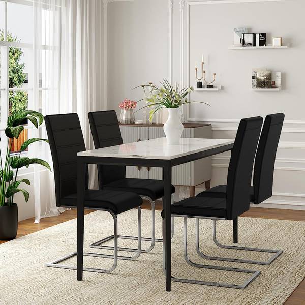 Schwingstuhl Zakaria (2er Set) Schwarz