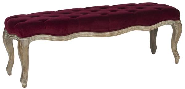Sitzbank ARDYCE Rot - Massivholz - 45 x 45 x 133 cm