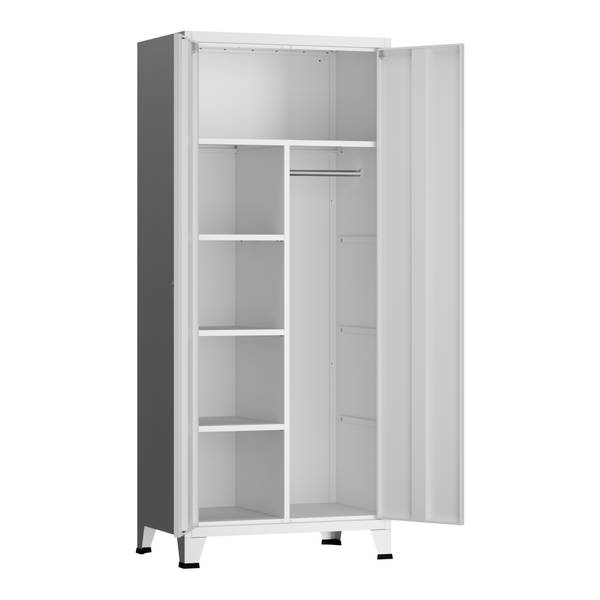 Kleiderschrank Hankasalmi Weiß - 4