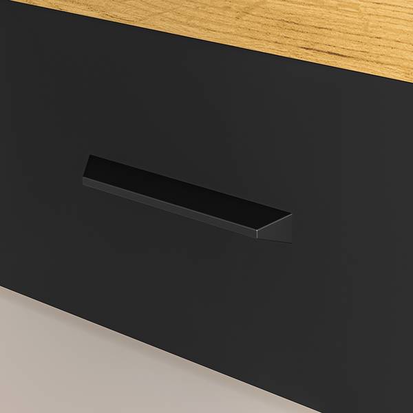 Bettgestell CASPER-131-10 Schwarz - Holzwerkstoff - 90 x 94 x 207 cm