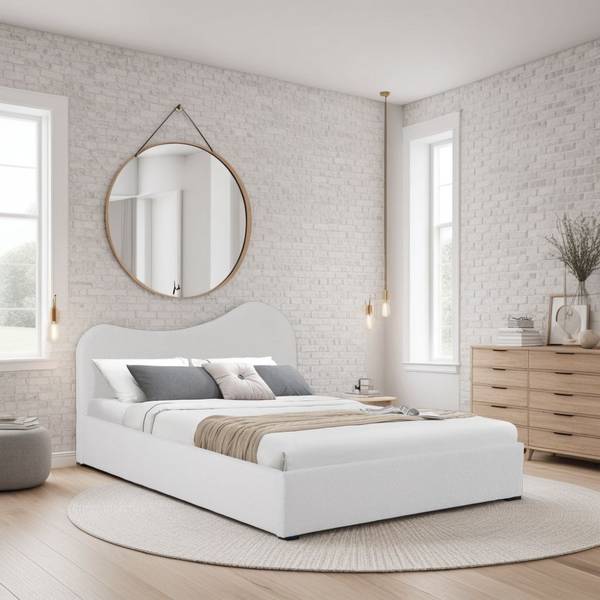 BETT COCOON Weiß - Holzwerkstoff - 169 x 123 x 218 cm