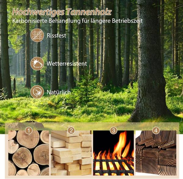 Holzbrücke ZB32026NZNL bruin - massief hout - 49 x 38 x 102 cm