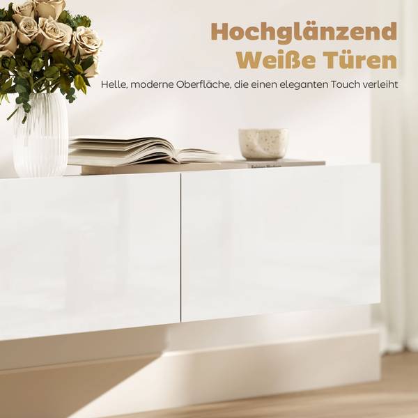 TV Schrank 83B-592V90WT Weiß - Holzwerkstoff - 32 x 30 x 180 cm