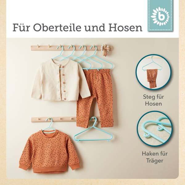 Kleiderbügel Kinder 8 St. Türkis Türkis