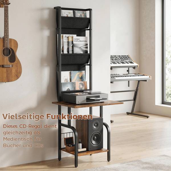 CD-Regal 836-687V00RB Braun - Holzwerkstoff - 49 x 144 x 50 cm