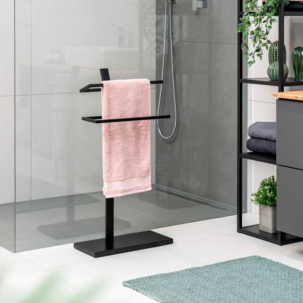 Handtuchhalter 91012 Schwarz - Metall - 42 x 81 x 19 cm
