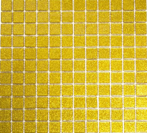 Mosaikfliesen 60-0707 Gold - Glas - 31 x 33 x 33 cm
