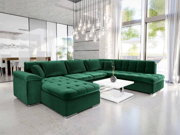 Wohnlandschaft Niko Premium Smaragdgrün - Ecke davorstehend links