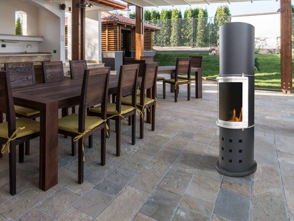 Bioethanol-Kamin BESTFIRE DESIGN Schwarz - Eisen - 46 x 141 x 46 cm