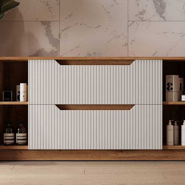 Meuble sous vasque simple Lotta 58674 Blanc pur
