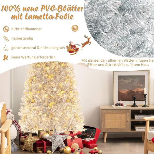 Lametta-Weihnachtsbaum-Mittelstück – 26 Cm, Silber, Tafelaufsatz Aus Papier