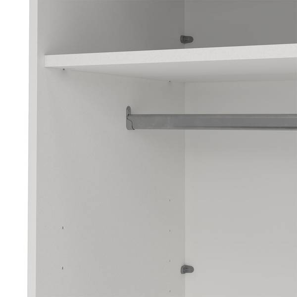 Schiebetürenschrank Bergamo (2-türig) Weiß - Holzwerkstoff - Textil - 179 x 221 x 67 cm