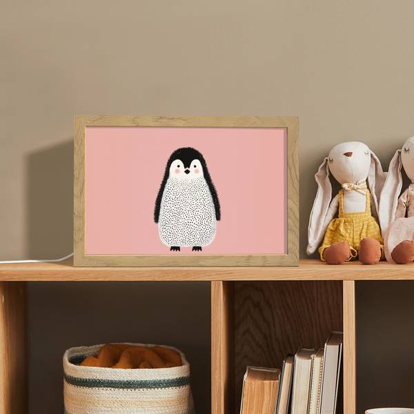NACHTTISCHLAMPE Pinguin 30 x 20 cm - Durchmesser: 32 cm