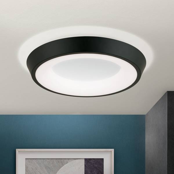 LED Deckenleuchte LOOK Schwarz - Metall - 55 x 9 x 55 cm