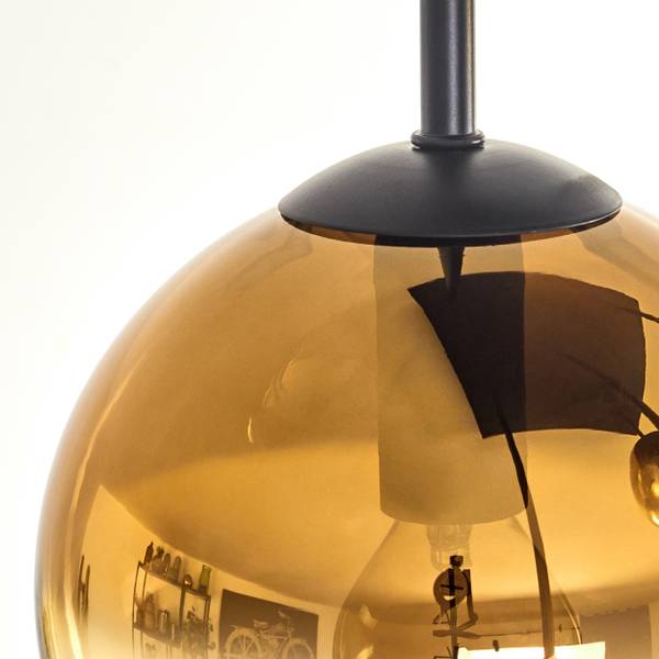 Deckenleuchte Cesaro Gold - Aluminium - Klarglas - 26 x 59 x 26 cm