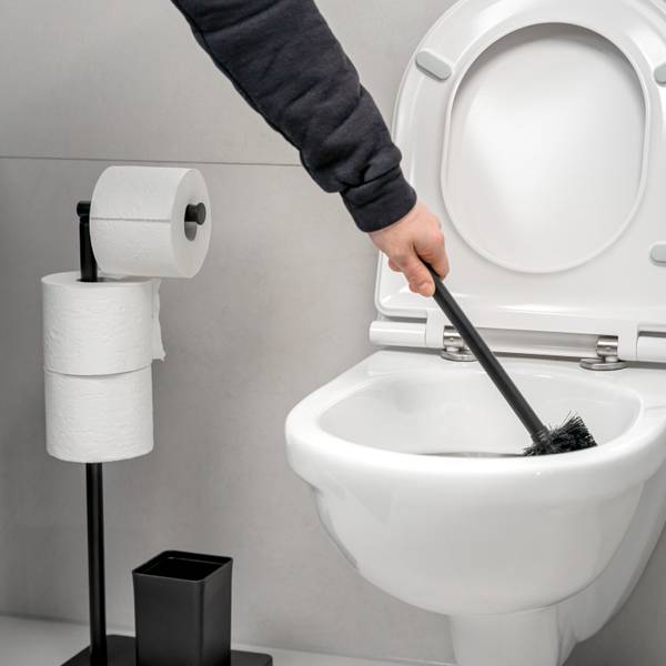 Toilettenständer 91145 Schwarz - Metall - 18 x 57 x 23 cm