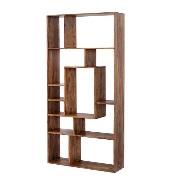 Bücherregal CUBUS Braun - Sheesham - 80 x 180 x 25 cm
