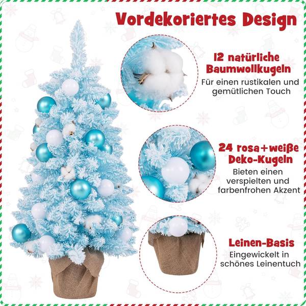Mini-Weihnachtsbaum OY46958DE Blau - Kunststoff - 44 x 90 x 44 cm