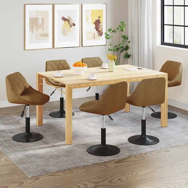 Esszimmerstuhl 3014382-2 (6er Set) Braun - 44 x 78 cm - Metall - Textil