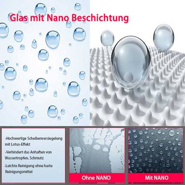 Duschabtrennung mit Stabilisator D008 Breite: 69 cm