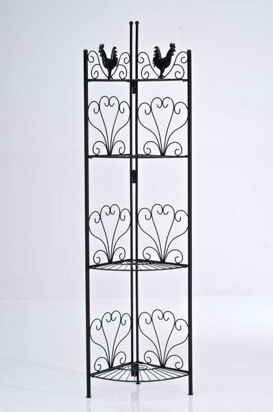 Étagères sur pied Marie Noir - Métal - 41 x 151 x 41 cm