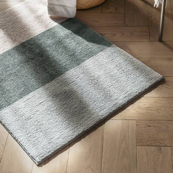 Badematte Horizont Cremeweiß - Grau - Hellgrau - 60 x 90 cm