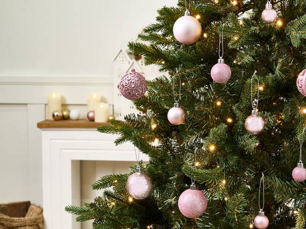 Weihnachtsbaumkugeln VANERN 100-tlg Pink - Silber