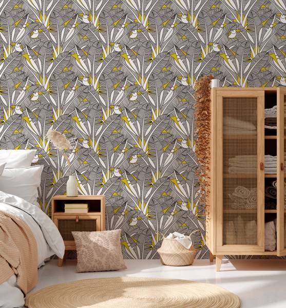 Großformatiges Palmito Panoramapapier Gelb