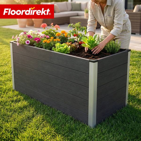 Hochbeet Kasos Grau - Holzverbundwerkstoff - 150 x 75 x 70 cm