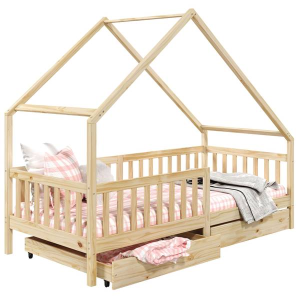 Lit cabane ALVA 90x190 cm Pin - 96 x 168 x 196 cm