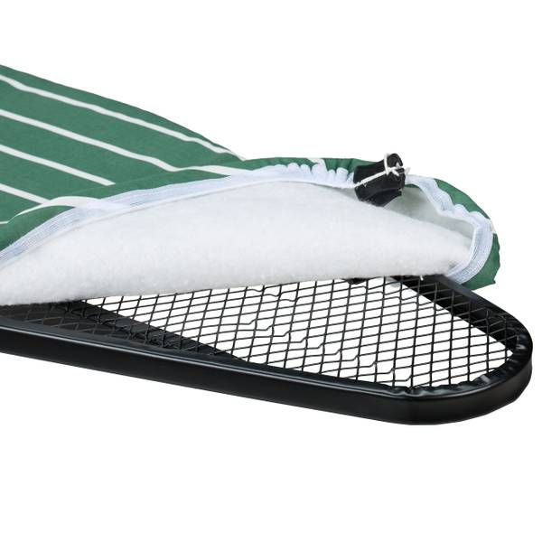 Strijkplank 121 x 39 cm verstelbaar zwart - groen - wit - staal - 145 x 88 x 40 cm